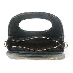 Designer Small <b>Mini</b> Black Women's Handbag Lightweight Easy to Carry Zipper Opening Detachable Shoulder Strap Manufacturer Supply - Product Image 6