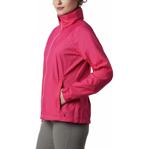 Pink Hooded Windproof Women's <b>Jacket</b> Full Sleeve Zipper Closure Autumn Wear - Product Image 4