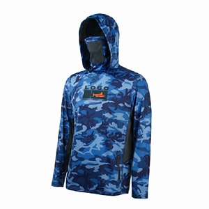 Sudadera de Pesca Transpirable de Secado Rápido para Hombre, Protección Solar UPF 50+ UV, Camisa de Manga Larga de Alto Rendimiento, Máscara, Poliéster Antibacteriano - Product Image 1
