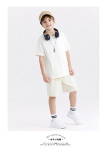 เสื้อยืดเด็กแขนสั้นผ้าฝ้ายออร์แกนิค 100% คุณภาพสูง สวมใส่สบาย ระบายอากาศได้ดี แห้งเร็ว ลายตัวอักษร สไตล์ฤดูร้อน - Product Image 5