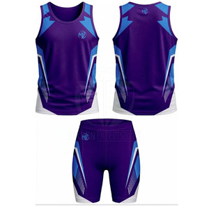 Conjunto de uniforme deportivo personalizado para atletismo, camiseta y pantalones cortos para club escolar y equipo deportivo. - Product Image 6