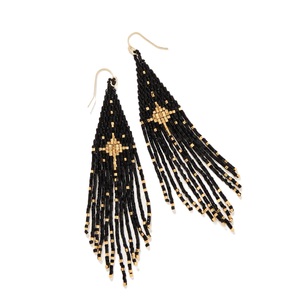 Boucles d'oreilles pendantes traditionnelles en perles de rocaille, ethniques, luxueuses, tendance, unisexes, certifiées IGI, idée cadeau - Product Image 2