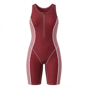 Traje de Triatlón sin Mangas para Mujer con Cremallera Frontal, Estampado de Olas Azules, Transpirable, de Spandex y Nylon, Ropa Deportiva - Product Image 2