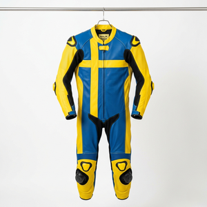 Combinaison de moto en cuir artisanale sur mesure, équipement de course professionnel ajusté sur mesure - Product Image 1