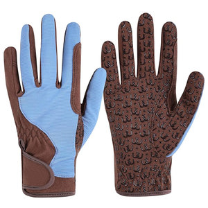 Gants d'équitation en cuir noir de qualité supérieure pour hommes, femmes et enfants, vente en gros - Product Image 6