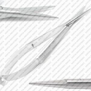 กรรไกรตัดตา Castroviejo Micro Eye Scissor ขนาด 4 นิ้ว แบบตรง สำหรับผ่าตัดตา ผลิตจากสแตนเลสสตีล เครื่องมือความแม่นยำสูง ได้รับการรับรองมาตรฐาน OEM และ CE - Product Image 2
