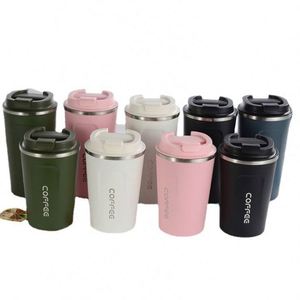 US Warehouse 380ML Stainless Steel Insulated Coffee Mug for Office Outdoor-Double Wall Travel Tumbler Leakproof Lid Easy - Product Image 1