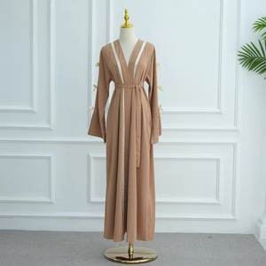 Abaya musulmane traditionnelle de haute qualité 2026 en gros avec hijab, abaya islamique modeste à manches longues, robe musulmane pour femmes - Product Image 3