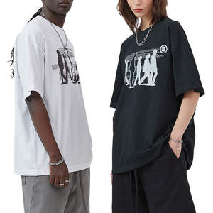 Camiseta Extra Grande para Hombre, Transpirable, de Algodón Grueso, con Impresión Serigráfica, de Secado Rápido y Anti-Pilling - Product Image 1