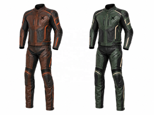 Traje de Motocicleta de Cuero de Dos Piezas X Adventure-Touring |   Negro Marrón Naranja |   Logotipo X |   Fabricante OEM ODM |   Diseño Premium | - Product Image 5