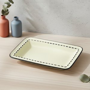 Assiette rectangulaire en grès de qualité supérieure 3460893-21.5X13, 8,5 pouces - Product Image 1