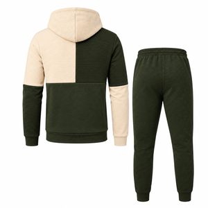 Survêtement unisexe moderne d'hiver style streetwear – Polaire épaisse, pull à capuche, pantalon de jogging coupe-vent et respirant, vêtements de sport personnalisables - Product Image 6