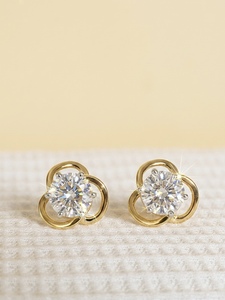 Boucles d'oreilles en diamant de laboratoire taille brillant rond de 2,00 carats, ensembles de clous multi-usages, bijoux classiques pour tous les jours, cadeau pour femme - Product Image 1