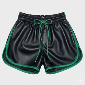 กางเกงขาสั้นหนังทำมือลายโลมา กางเกงกีฬาแนวเรโทร - Product Image 2