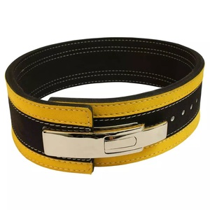 GAF Heavy Duty 10mm Leather Weight Lifting Power Gym Belt Back Support Bodybuilding Training <b>Dumbbell</b> Barbell Powerlifting - Product Image 5