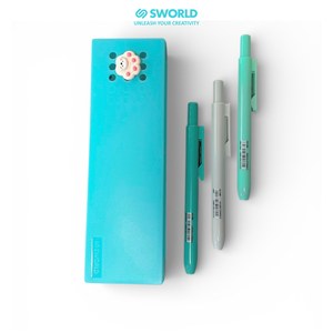 SWORLD <b>Colorful</b> Plastic <b>Pen</b> Holder With Cute Animal Decorations Square Shape Portable Stationery Storage Case <b>Multi</b> <b>Color</b> - Product Image 6