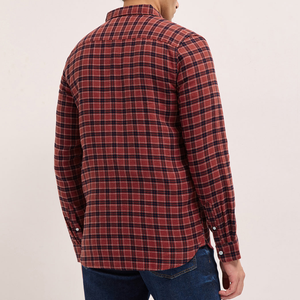 Camisa de Franela a Cuadros de Algodón Personalizada, Manga Larga, Camisa de Franela Barata para Hombre, Fabricante OEM, Venta al Por Mayor - Product Image 4
