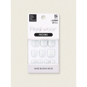 Daiso Korea Beauty Line [White Shine] 25Y troppo Cool per la scuola Pedi Real Wear Tips 24 pz cura della pelle del piede - Product Image 1