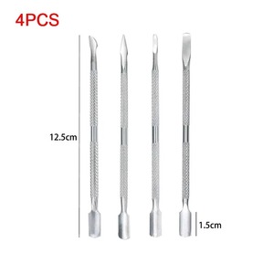 Bafa Manicure - Empujador de Cutículas de Acero Inoxidable de Doble Punta Reutilizable, Herramienta para Remover Uñas, Espátula de Doble Cabeza BSI-NP-8951 - Product Image 1