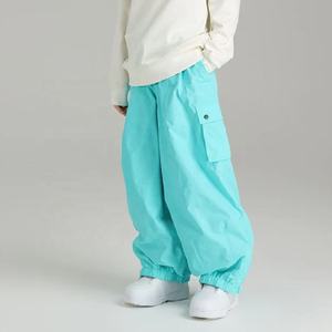 Pantalones de Esquí Impermeables Unisex, Pantalones de Snowboard Aislantes y Resistentes al Viento, con Bolsillos Tipo Cargo, para Deportes de Invierno al Aire Libre, Pantalones de Nieve Extra Grandes - Product Image 2