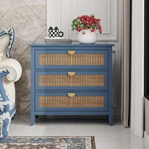 3 <b>Drawer</b> <b>Rattan</b> Living Room Cabinet - Product Image 1