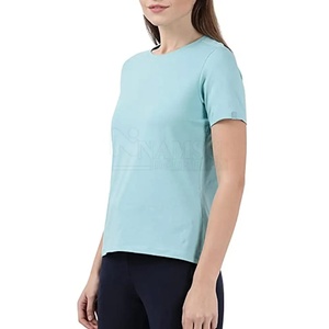 Camiseta de Algodón 100% Personalizada al por Mayor con el Logotipo de su Marca, Camiseta Lisa para Mujer, Camisetas Casuales para Mujer - Product Image 2