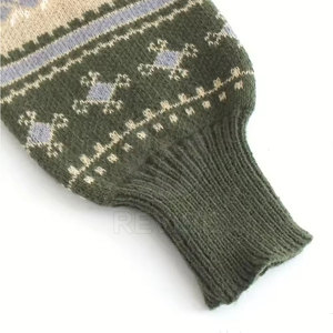Cardigan en tricot pour femme, col rond, manches longues, motif rayé, haut décontracté d'hiver, coupe classique - Product Image 2