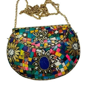 กระเป๋าคลัทช์โลหะโมเสกหรูหราสำหรับงานแต่งงานในโอกาสพิเศษงานทำมือด้วยการตกแต่งมุกหรูหราการออกแบบที่เป็นเอกลักษณ์ในราคา - Product Image 5