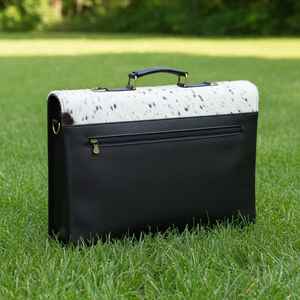 Bolso de Cuero Genuino Premium Vintage para Portátil, Maletín de Negocios, Bandolera Multifunción - Product Image 4