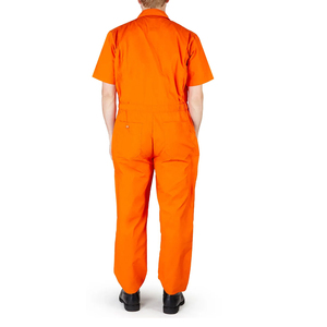 Vêtements de travail de sécurité personnalisables pour hommes, manches courtes, orange, haute visibilité, pour mécaniciens, en tissu polyester, logo personnalisé - Product Image 2