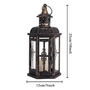 Vintage Style Metal <b>Lantern</b> <b>Candle</b> Holder Rustic Farmhouse Table Decor Distressed Wedding Centerpiece Outdoor Patio <b>Lantern</b> Gift - Product Image 6
