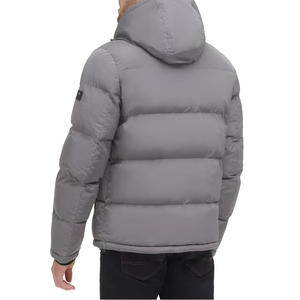 Men's Winter Puffer <b>Jacket</b> Hooded <b>Waterproof</b> Breathable Windproof OEM Custom Sherpa <b>Lined</b> Casual Stand Collar Solid Color - Product Image 2