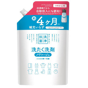 Daiichi Sekken Novage 810g Bolsa de Recarga de Detergente Líquido Natural Súper Concentrado (Tamaño Grande) Hecho en Japón para Ropa Sin Perfume - Product Image 1