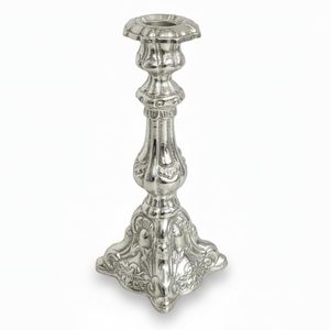 Porte-bougie en argent, support de bougie moderne, porte-bougie en forme de beignet, support de bougie décoratif en métal, style contemporain pour la maison - Product Image 5