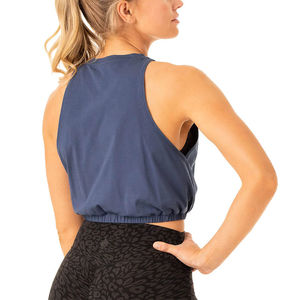 Camiseta sin mangas para mujer, para yoga, entrenamiento, correr al aire libre, deportes, gimnasio, de algodón, de secado rápido - Product Image 3