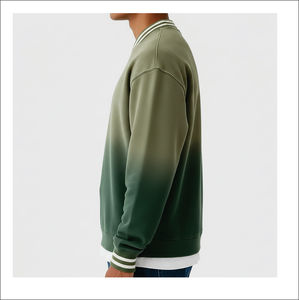 Sweat-shirt polaire surdimensionné à col rond avec logo brodé personnalisé, effet délavé, 100 % coton, pour homme, vente en gros, collection hiver - Product Image 3