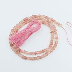 ลูกปัดควอตซ์สีชมพูทรงรอนเดลล์เหลี่ยมเพชรพลอย แฟชั่นคุณภาพสูง สำหรับทำเครื่องประดับ DIY สร้อยข้อมือ สร้อยคอ - Product Image 6