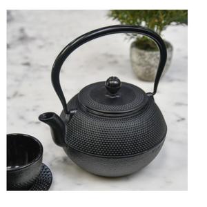 Tetera de hierro fundido negra de gran venta con tapa y asa, tetera decorativa perfecta para el hogar, la cocina y el hotel. - Product Image 3