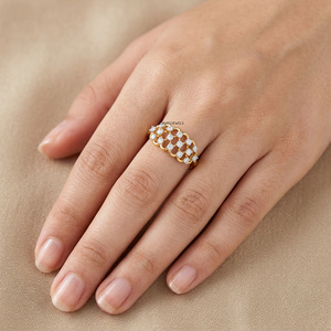 Bague en or jaune pour femme avec diamant taille brillant rond, style classique, bijoux de fiançailles, 10K 14K 18K, argent 925 & 935 - Product Image 3