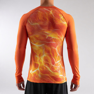 Full Sleeve <b>Base</b>-<b>layer</b> Compression Shirts Workout Fitness Wear Athletic Rash Guard Tops <b>Men</b> 100% Polyester Spandex Breathable - Product Image 6
