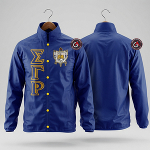 Sigma แจ็กเก็ตแบบปักลายแกมม่า Rho sorors เสื้อโค้ชสำหรับผู้หญิงเสื้อแจ็กเก็ตสายแบบกำหนดสไตล์ได้ตามที่ต้องการ - Product Image 2