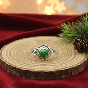 Top Quality Green Copper Turquoise <b>Ring</b> 925 Sterling Silver Handmade Vintage Boho <b>Statement</b> <b>Ring</b> Gold Plated Jewelry Gift Women - Product Image 2