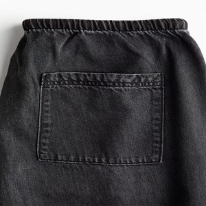 Pantalones rectos retro de mezclilla vintage lavados y desgastados para mujer, de cintura alta, holgados, estilo cargo, de mezclilla, de moda - Product Image 4