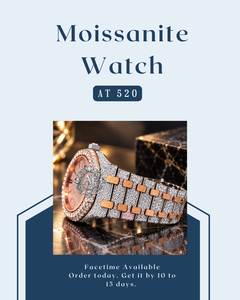 Montre en quartz Moissanite Iced Out unisexe en acier inoxydable avec bracelet de 20 mm, cadran à chiffres romains, luxe, hip-hop, automatique, sportive, analogique - Product Image 1