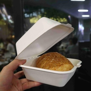 กล่องอาหารแบบใช้แล้วทิ้งขายดี ขนาด 6x6 นิ้ว สำหรับร้านอาหาร คาเฟ่ ครัวคลาวด์ กล่องเบอร์เกอร์ กล่องบรรจุภัณฑ์สำหรับซื้อกลับบ้าน - Product Image 1
