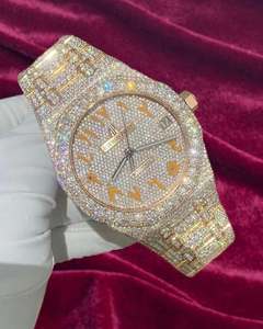 Montre automatique mécanique de luxe en acier inoxydable, édition limitée, avec diamants ETA et moissanite VVS1 sertie (Bussdown Iced) pour homme, avec boîte - Product Image 2