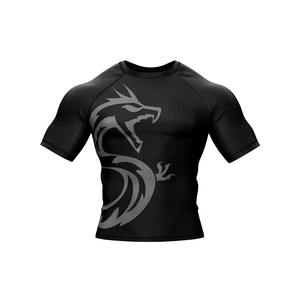 T-shirt de compression à manches courtes pour homme, séchage rapide, imprimé dragon, pour entraînement sportif, fitness, natation, surf, athlétisme - Product Image 1