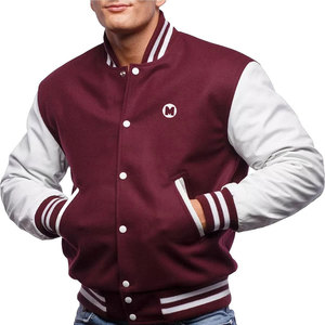 Blouson universitaire grande taille pour homme, en laine patchwork, style classique Letterman, décontracté, pour le baseball universitaire - Product Image 4