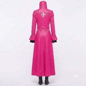 Manteau gothique en cuir véritable pour femme, col montant, manches longues, qualité supérieure, anti-rides, par RIVIAN ATLANTIC - Product Image 3