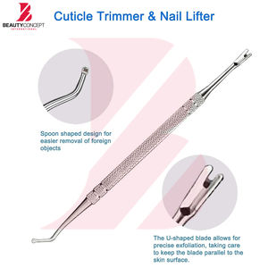 Juego de 2 Herramientas de Manicura de Acero Inoxidable de Primera Calidad, Herramienta para Remover Esmalte de Gel y Empujador de Cutículas, Recortador de Cutículas y Levantador de Uñas - Product Image 5